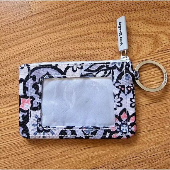 Vera Bradley Zip ID Case With Keychain Multi Print - Picture 3 of 4